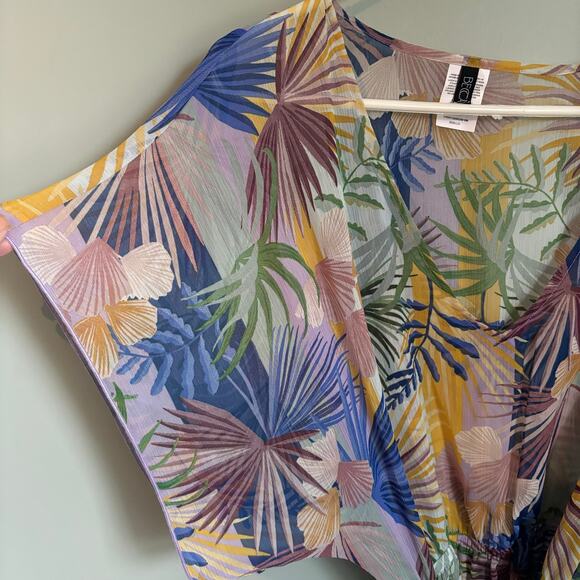 Becca Floral Flutter Sleeve Short Beach Swim Coverup - Picture 5 of 5